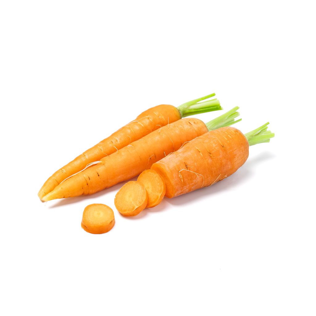 Carrots on a white background